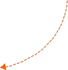 orrange curved arrow